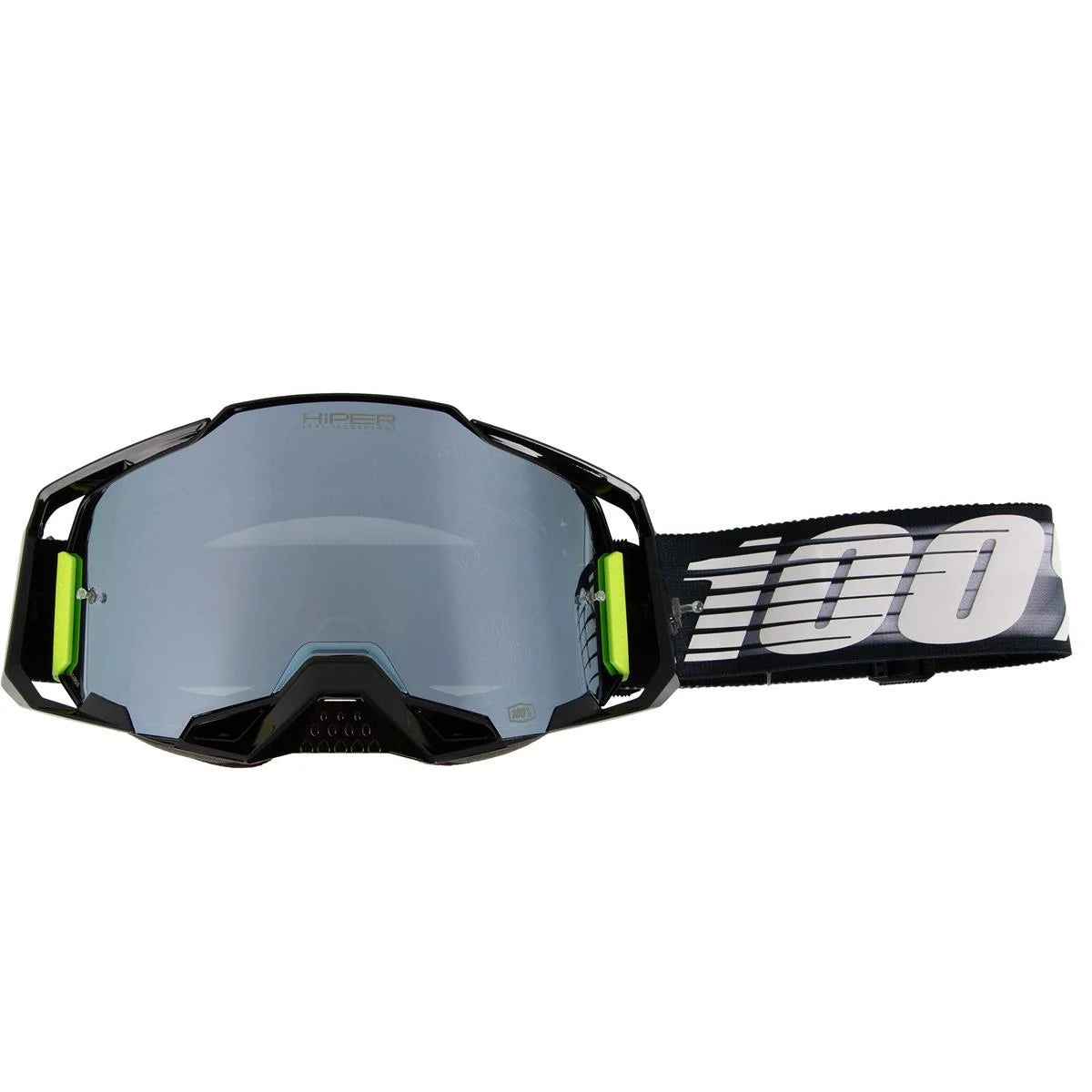 Maschera 100% Armega Lightspeed - Mirror Silver, FLASH LENS