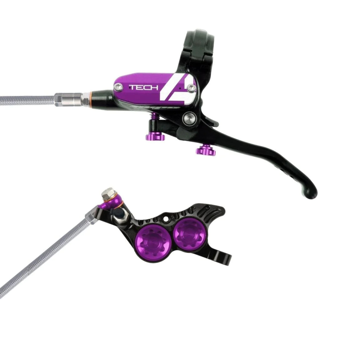 HOPE COPPIA FRENI TECH4 V4 BLACK/PURPLE BRAIDED
