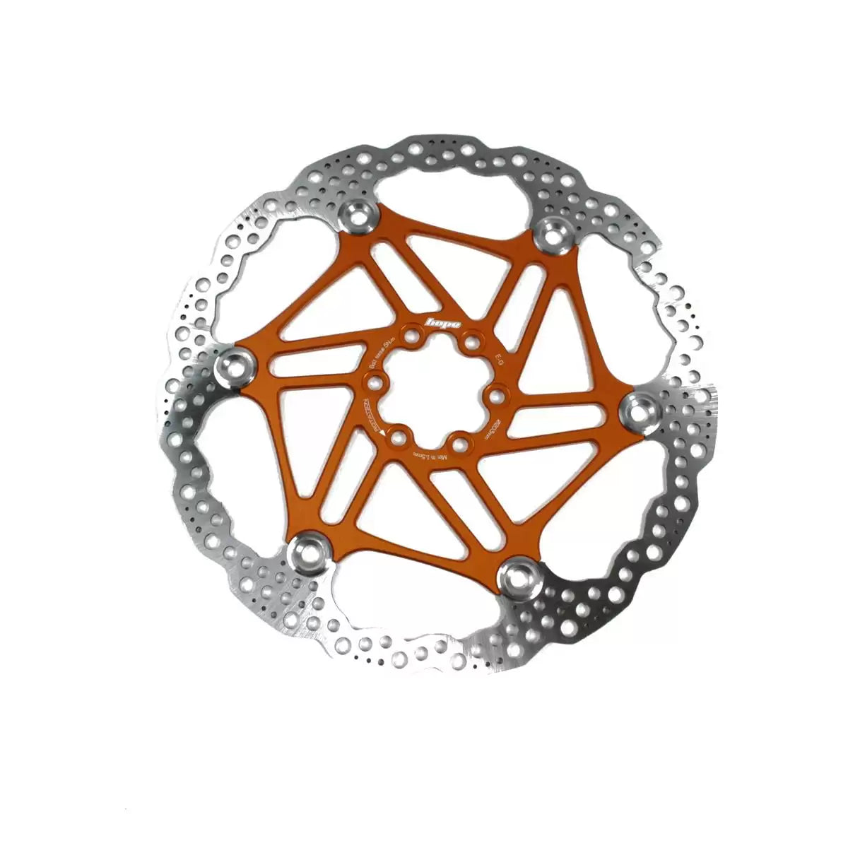 DISCO FLOTTANTE HOPE 203MM 6 FORI ORANGE