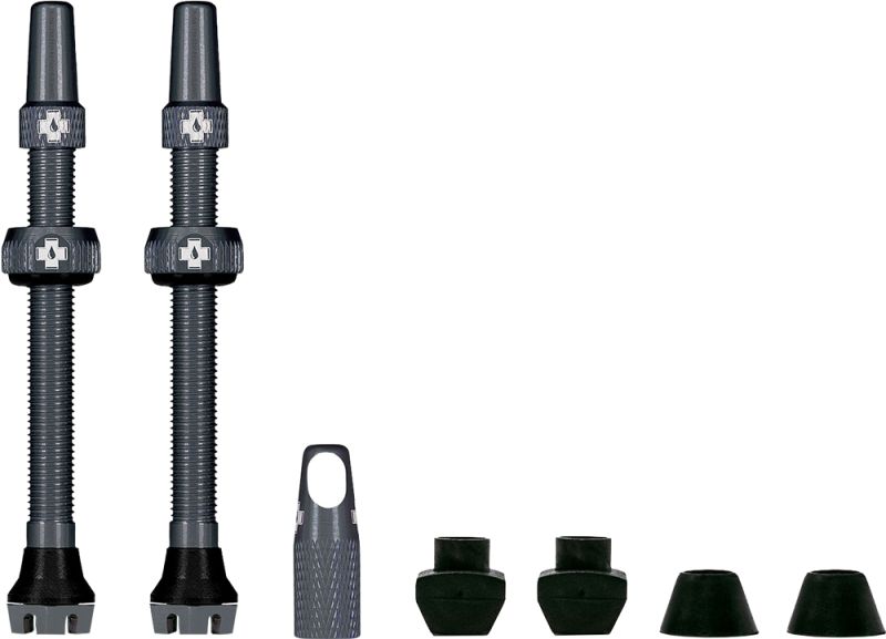 Coppia valvole Tubeless MUC-OFF in alluminio Presta 44mmCompatibile Con Inserto Antiforatura
