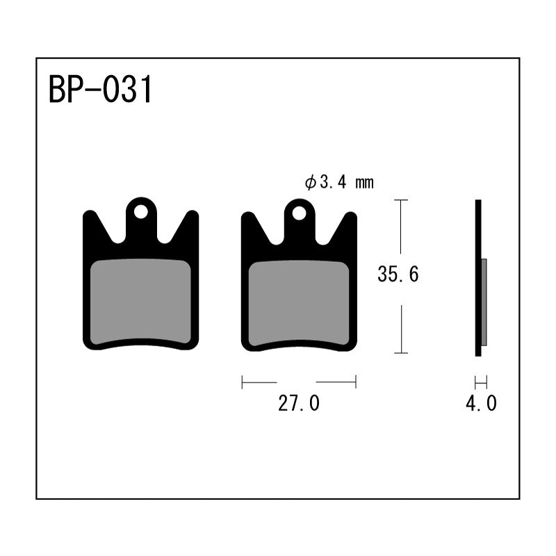 PASTIGLIE FRENO VESRAH BP-031 TRAIL