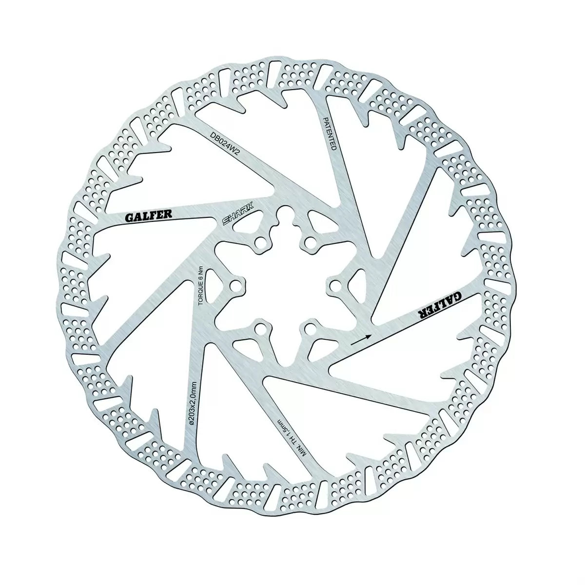 Disco freno Galfer Shark 223mm 6 fori spessore 2mm