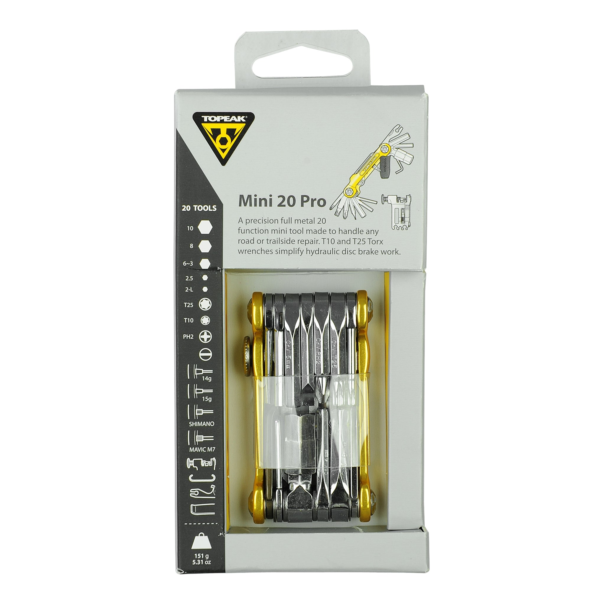 CHIAVE MULTIUSO TOPEAK MINI 20 PRO GOLD