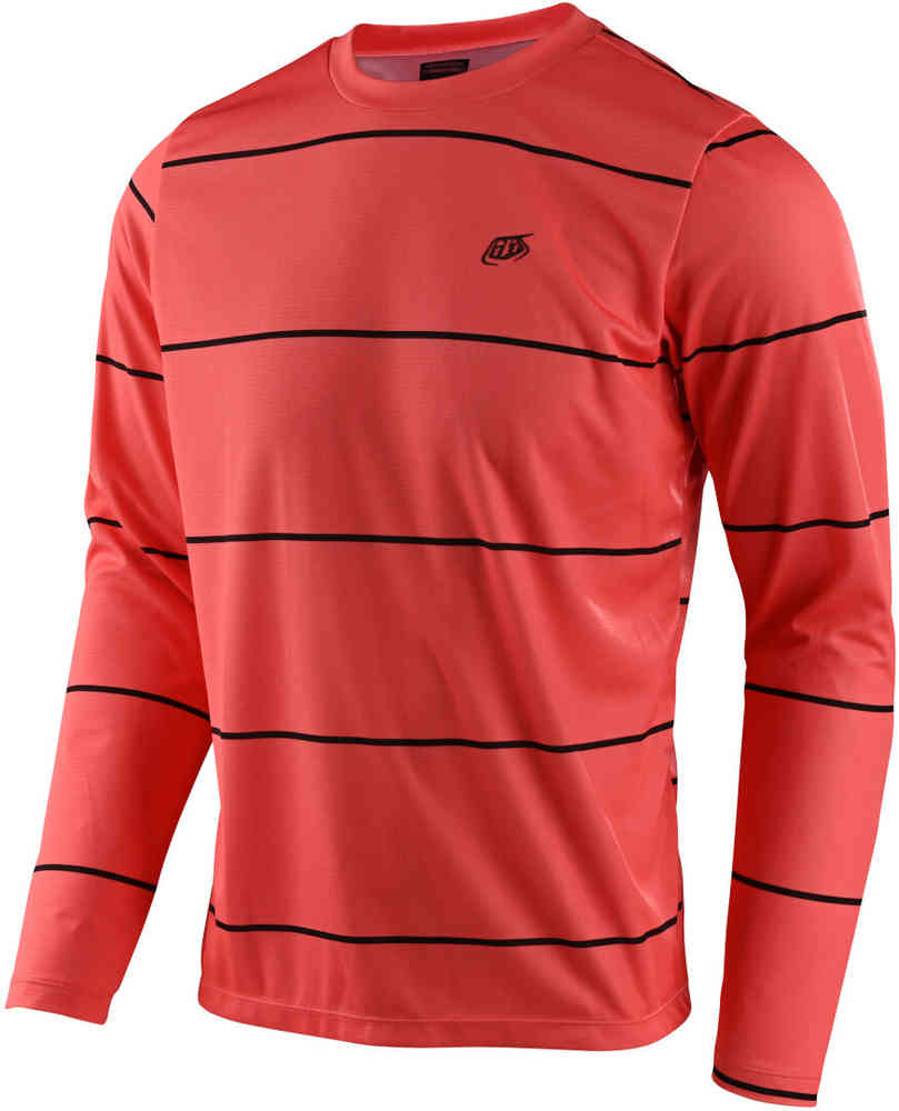 MAGLIA TROY LEE FLOWLINE LS JERSEY STACKED CORAL