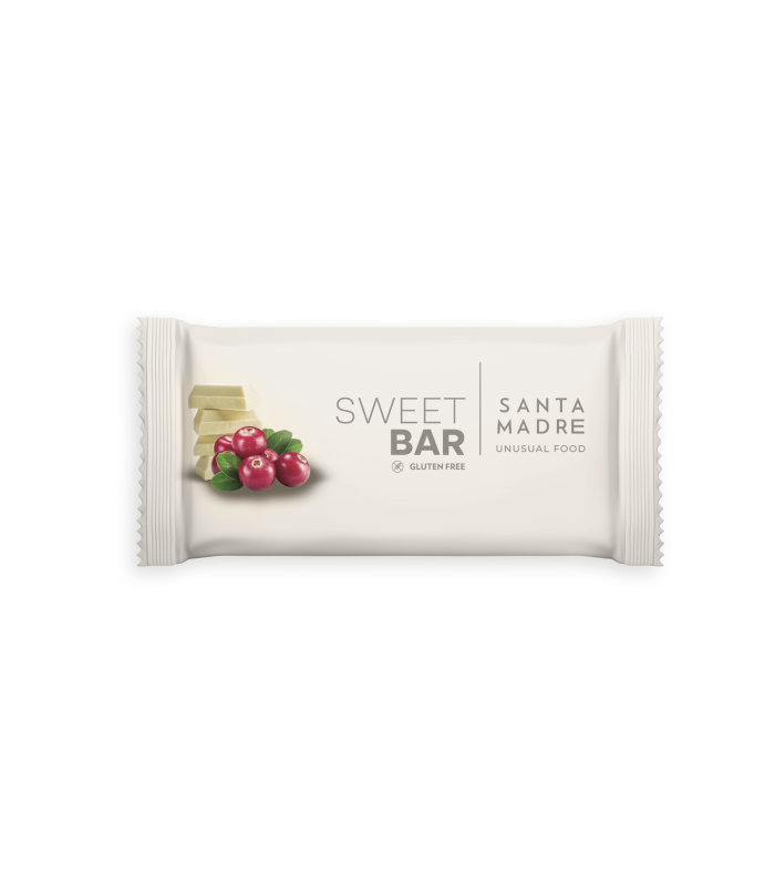 Barretta energetica senza glutine · Sweet BAR - chocolate bianco e mirtilli 60 GR