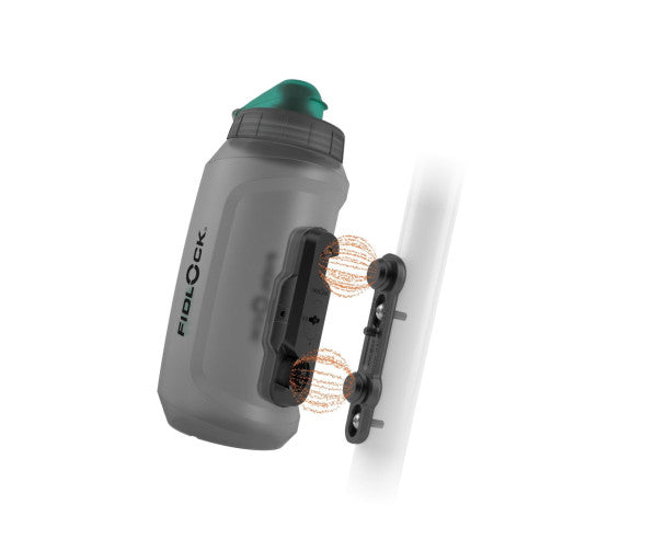 Fidlock TWIST Bottle 750 Antibacterial + Bike Base Borraccia Magnetica Con Tecnologia FIDGUARD Fumo