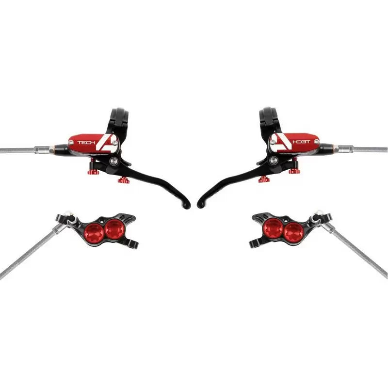 HOPE COPPIA FRENI TECH4 E4 BLACK/RED BRAIDED