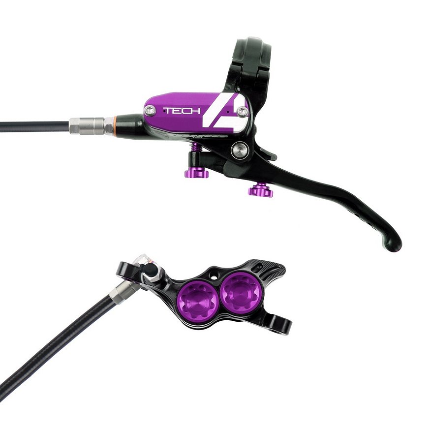 HOPE COPPIA FRENI TECH4 E4 BLACK/PURPLE BRAIDED