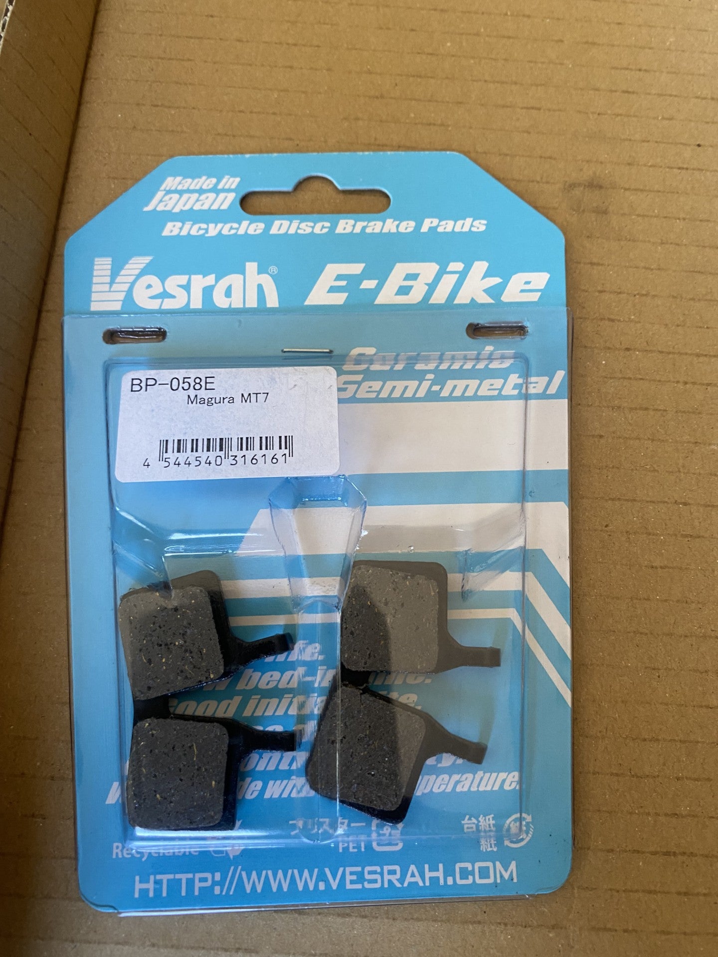 Pastiglie freno Ebike: Vesrah BP058E