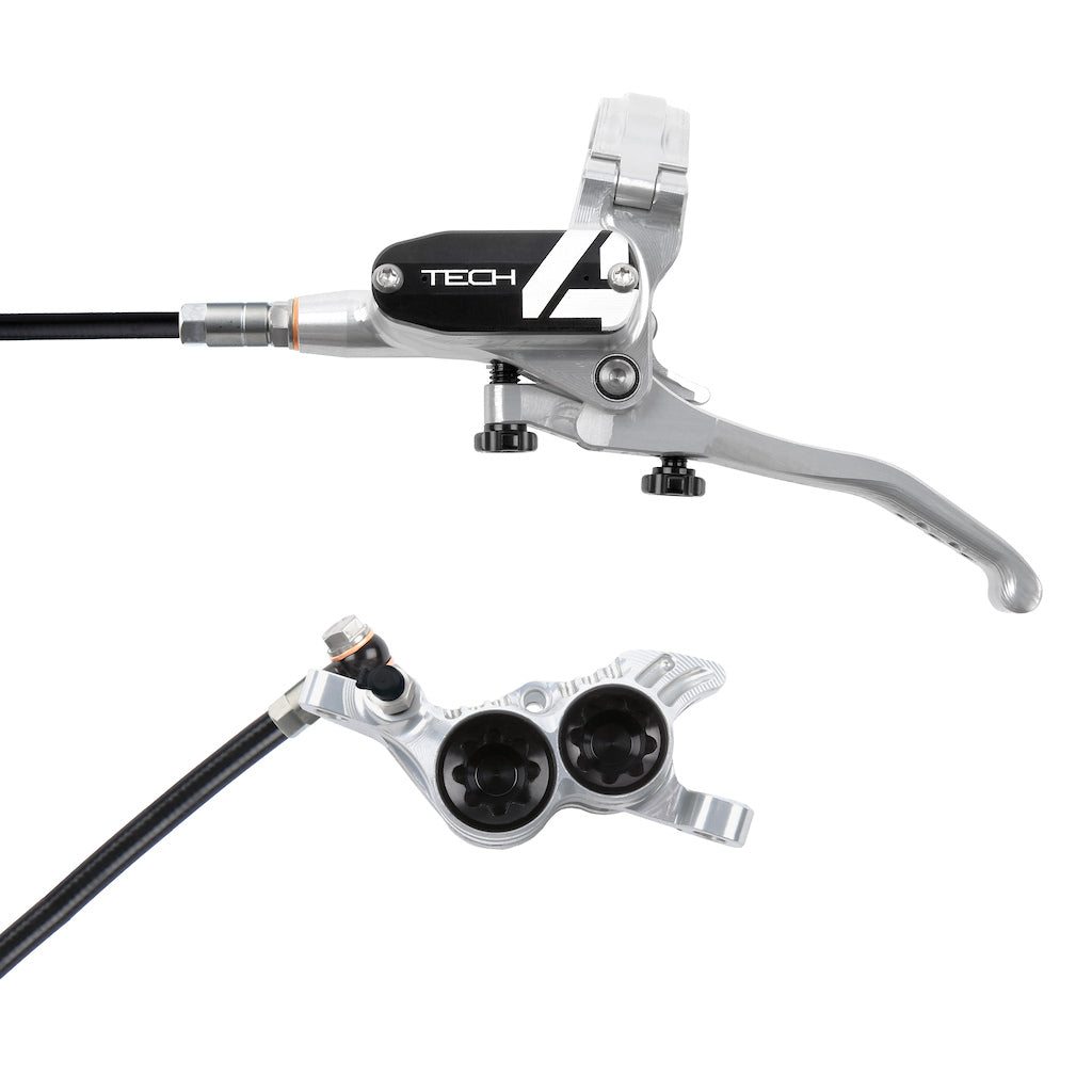 HOPE COPPIA FRENI TECH4 E4 SILVER/BLACK BRAIDED