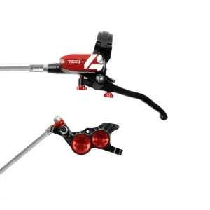 HOPE COPPIA FRENI TECH4 V4 BLACK/RED BRAIDED