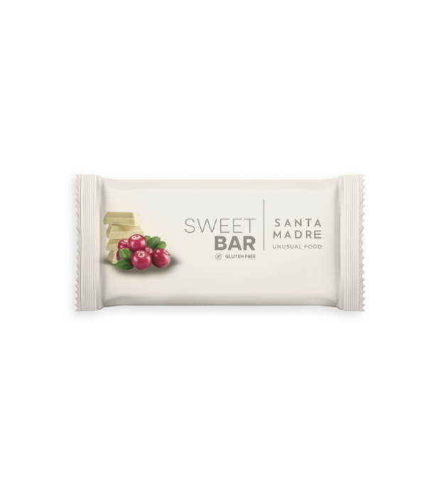 Barretta energetica senza glutine · Sweet BAR - chocolate bianco e mirtilli 60 GR