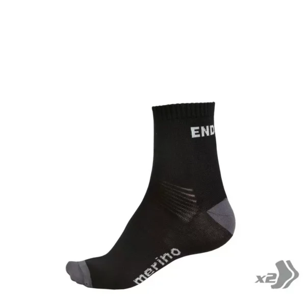 Calze Endura BaaBaa merino nero