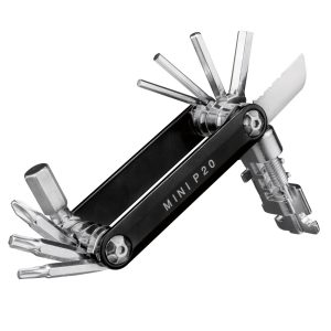 Chiave multiuso Mini P20 (20 funzioni) nera con custodia TOPEAK CHIAVE MULTIUSO MINI P20