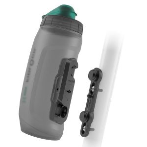 Fidlock Twist Set Borraccia 590ml Antibacterial + Bike Base Supporto - nero trasparente